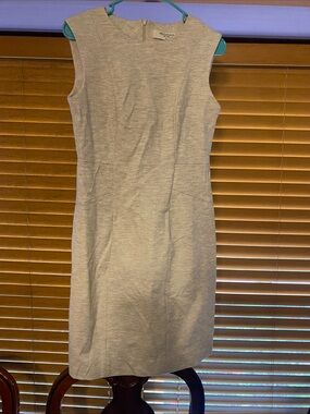 MM LaFleur Heather Light Gray Sleeveless Midi Sheath Dress